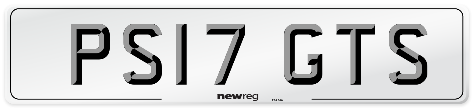 PS17 GTS Number Plate from New Reg